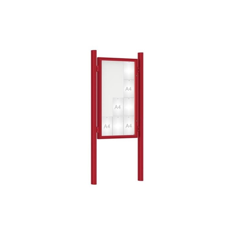 Vitrine extérieure peinte 75 poteaux oblongs