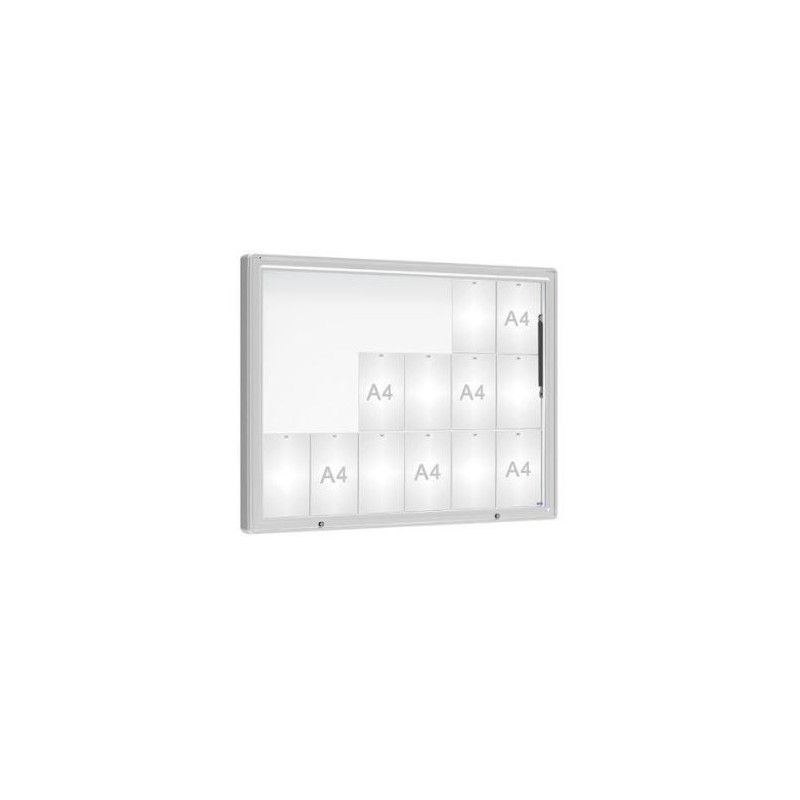 Vitrine extérieure coins arrondis anodisée