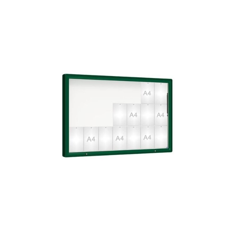 Vitrine extérieure coins arrondis peinte