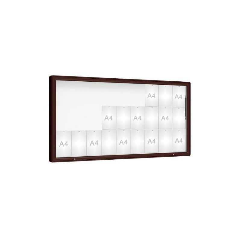 Vitrine extérieure coins arrondis peinte
