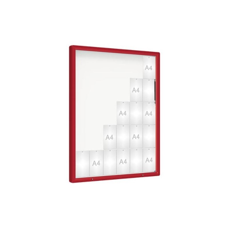 Vitrine extérieure coins arrondis peinte