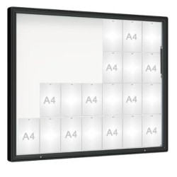 Vitrine extérieure coins arrondis peinte