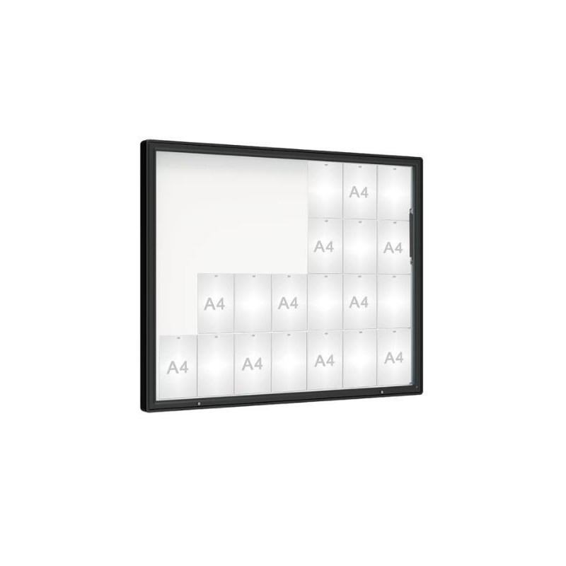 Vitrine extérieure coins arrondis peinte