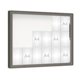 Vitrine extérieure coins arrondis peinte