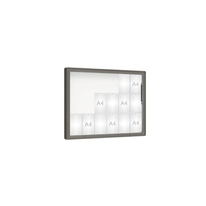 Vitrine extérieure coins arrondis peinte