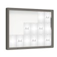 Vitrine extérieure coins arrondis peinte
