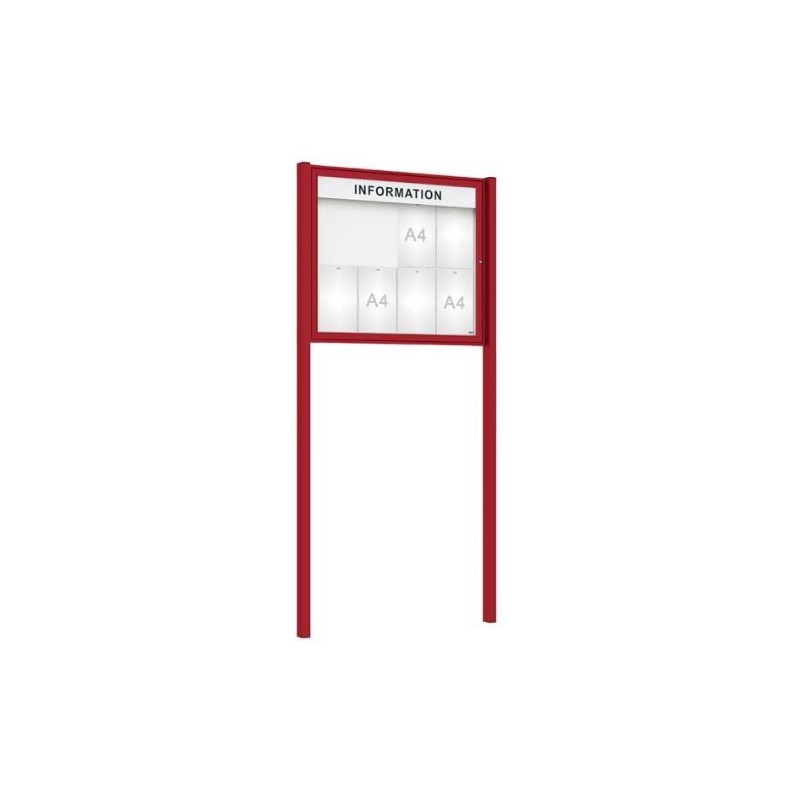 Vitrine Tradition peinte sur poteaux