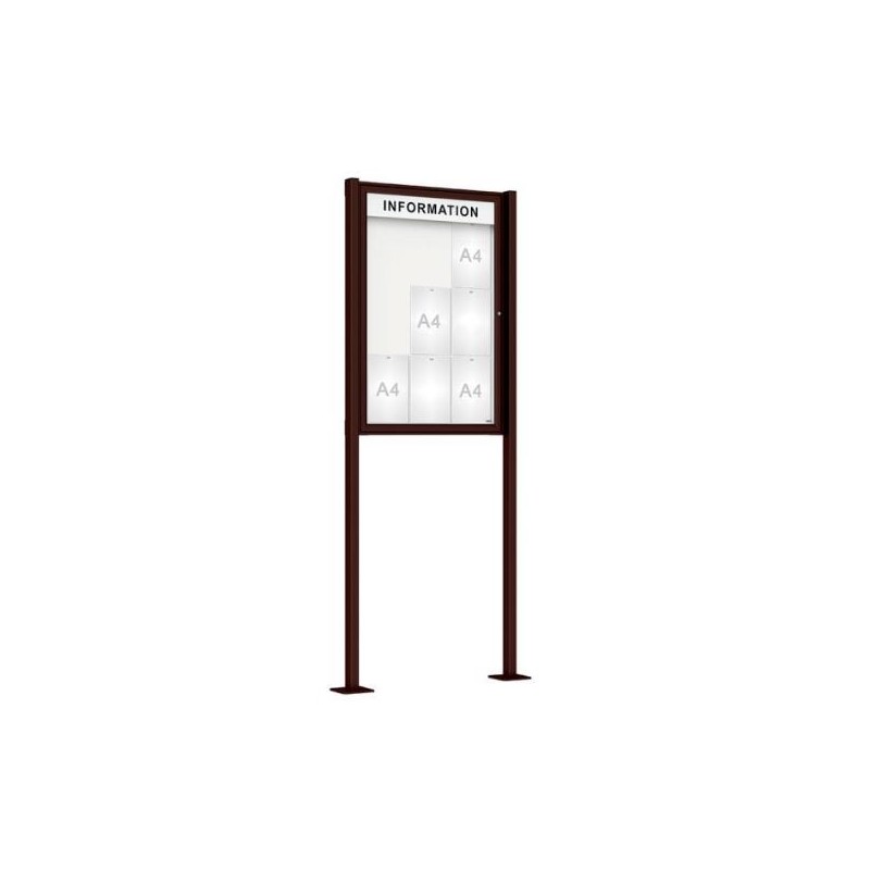 Vitrine Tradition peinte sur poteaux
