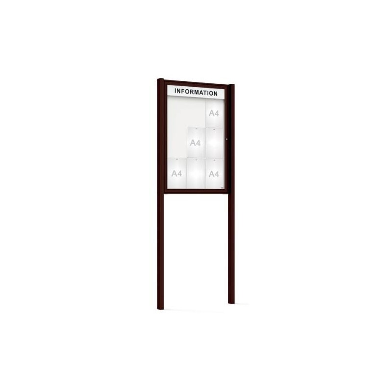 Vitrine Tradition peinte sur poteaux