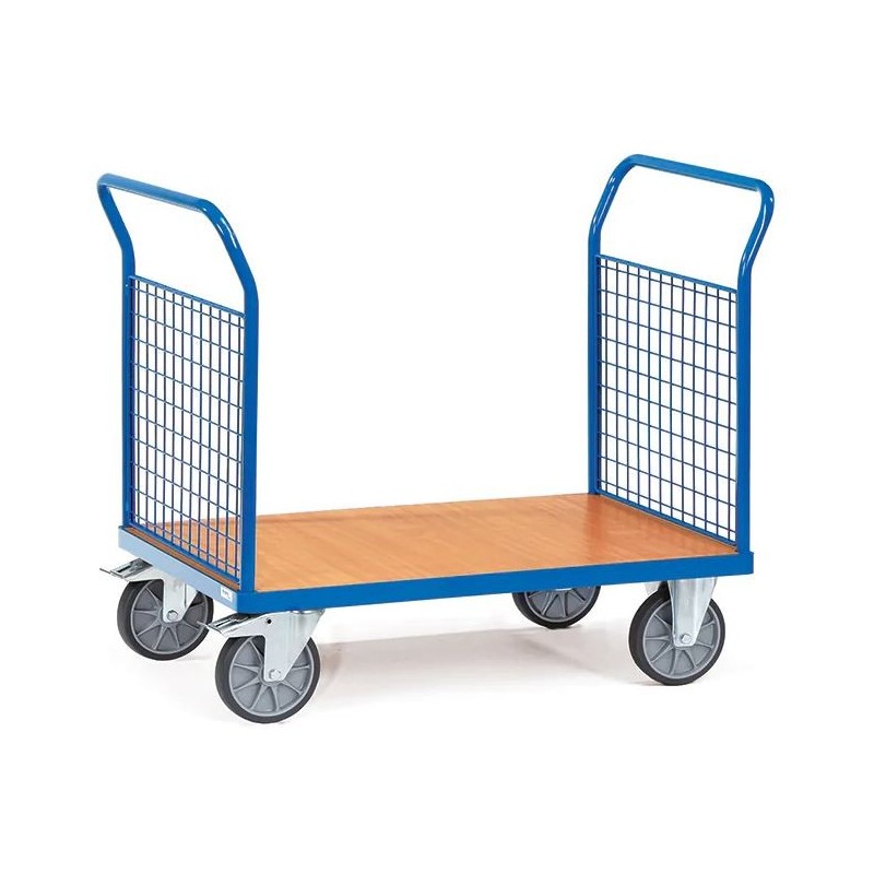 Chariot de manutention avec ridelles modulables│Industries & Manutention