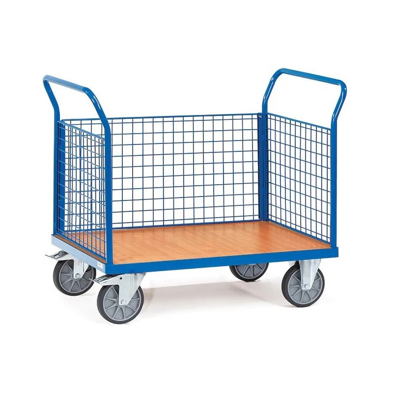 Chariot de manutention avec ridelles modulables│Industries & Manutention