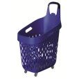 Panier supermarché 73 litres à roulettes