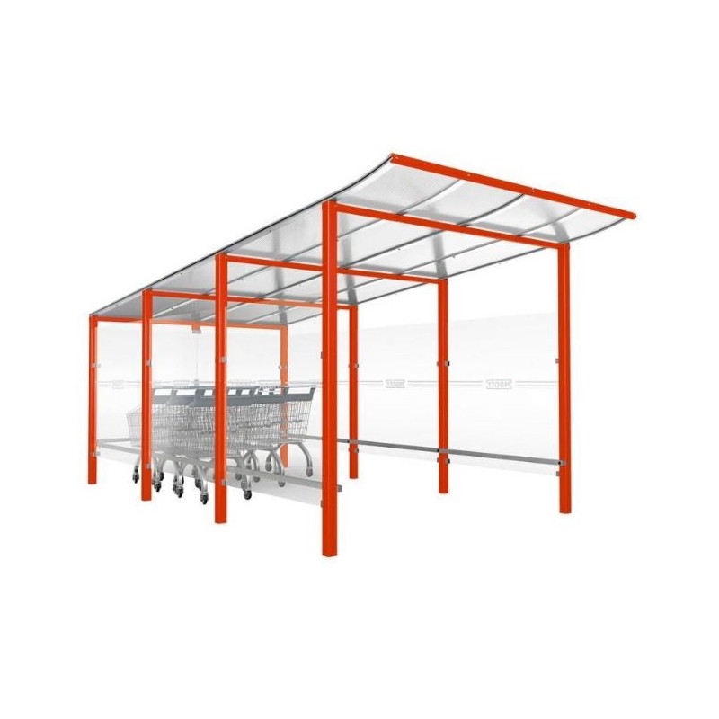 Abri Chariot Modulo | Abri caddies pour parking magasin