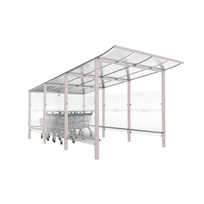 Abri Chariot Modulo | Abri caddies pour parking magasin