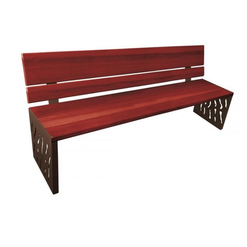 Banc Public FLORENCE en bois exotique, pour une touche de moderne