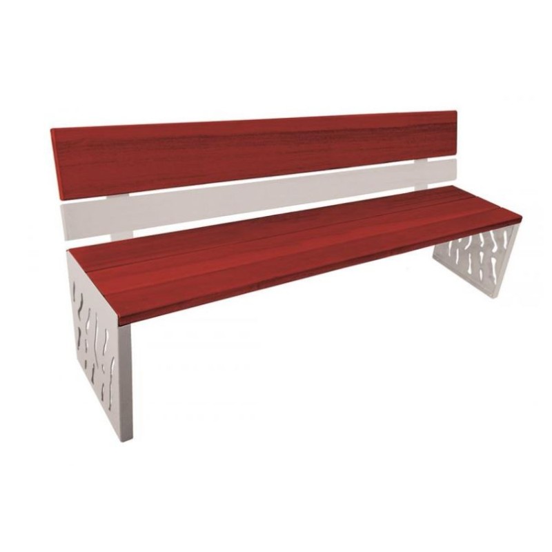 Banc Public FLORENCE en bois exotique, pour une touche de moderne