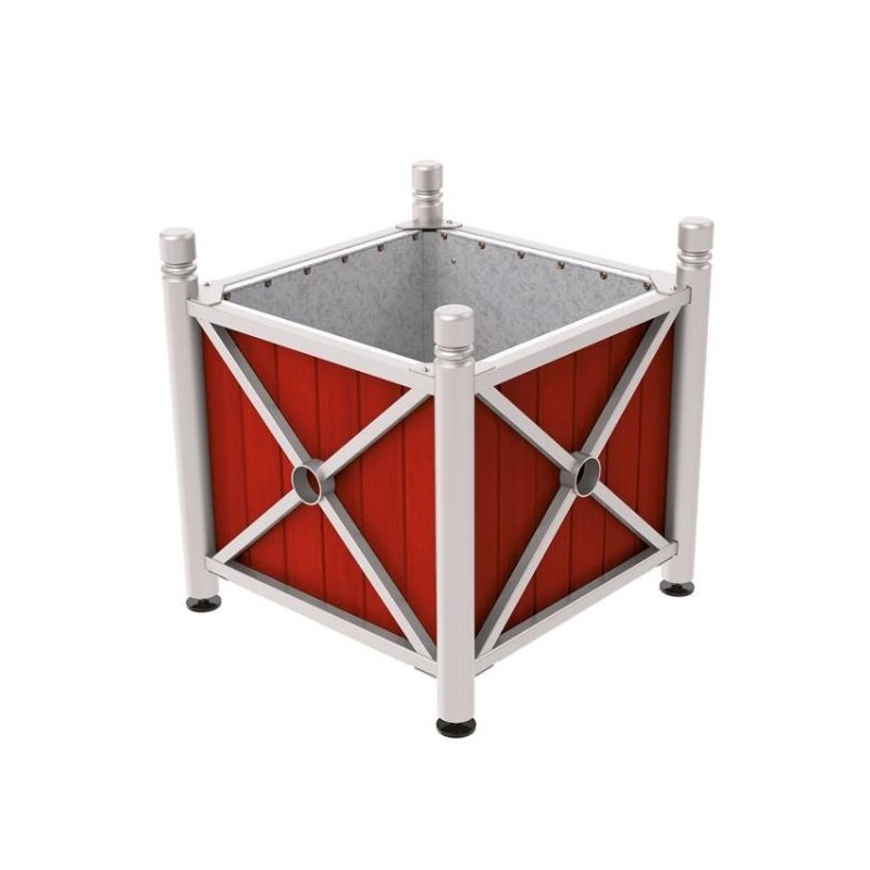 jardinière extérieure acier bois