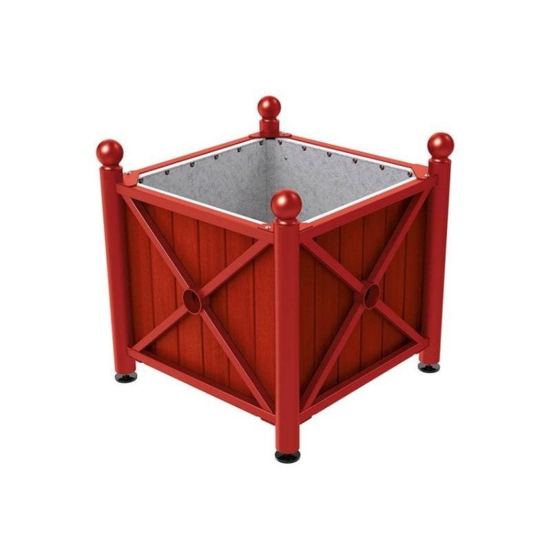 jardinière extérieure acier bois