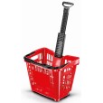 Panier supermarché roulettes 45 litres
