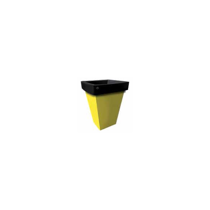 Pot géant carré bicolor DÉCO