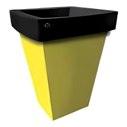 Pot géant carré bicolor DÉCO