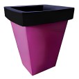 Pot géant carré bicolor DÉCO
