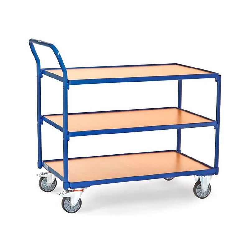 Chariot à plateaux robuste à plusieurs étages pour équiper vos entrepôts