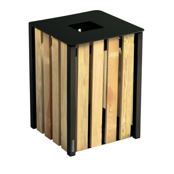 Corbeille lattes bois 50 ou 110 litres