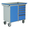 Servante mobile 5 tiroirs 1 porte