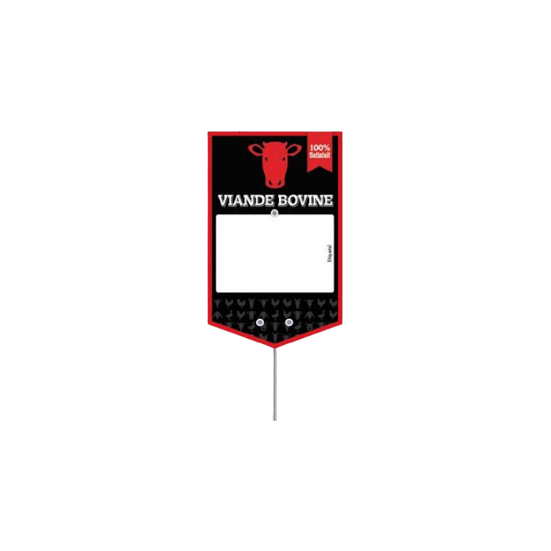 Étiquette forme triangle Boucher - Charcutier - Traiteur