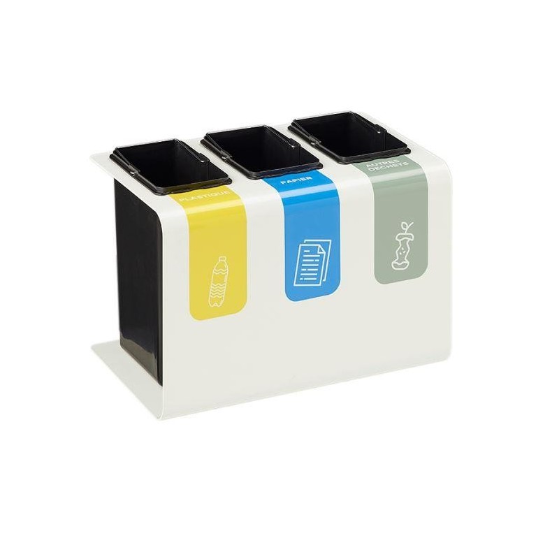 Borne de tri sélectif design robuste pour équiper vos bureaux