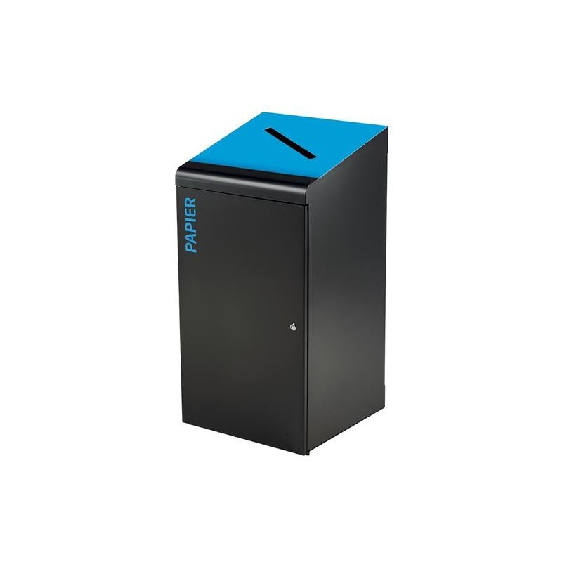 Borne de tri sélectif Tripoz  de capacité de 120 Litres Façade Grise