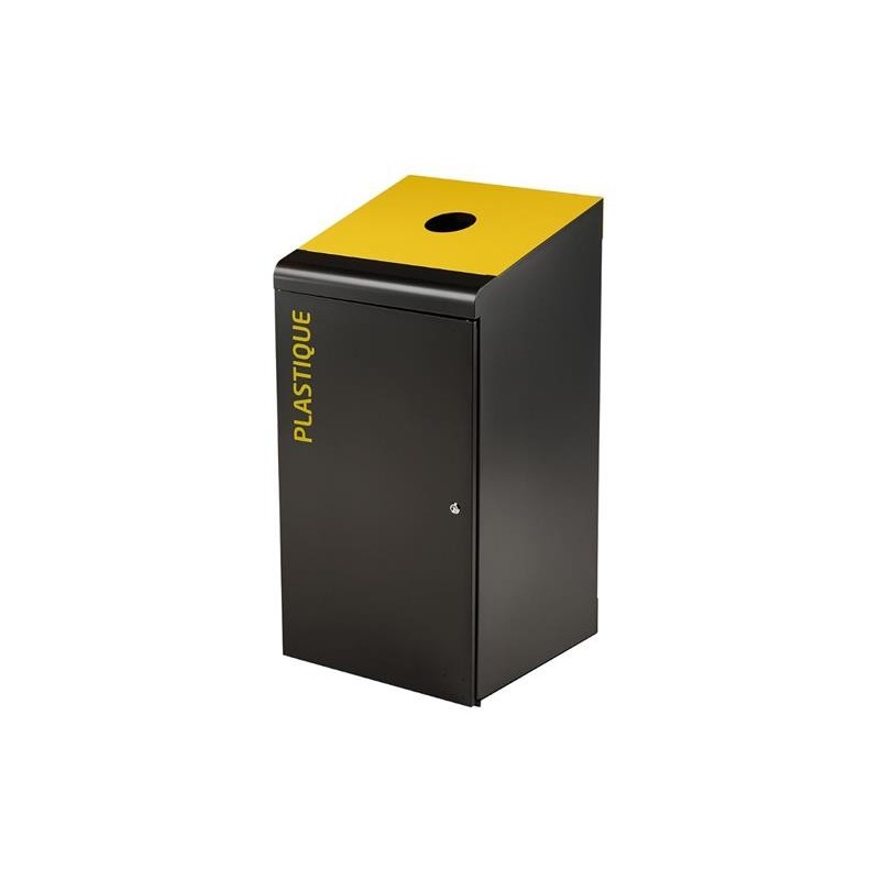 Borne de tri sélectif Tripoz  de capacité de 120 Litres Façade Grise