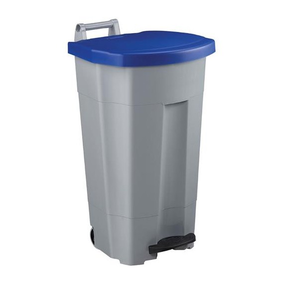 Poubelle mobile à pédale en plastique Boogy 90L