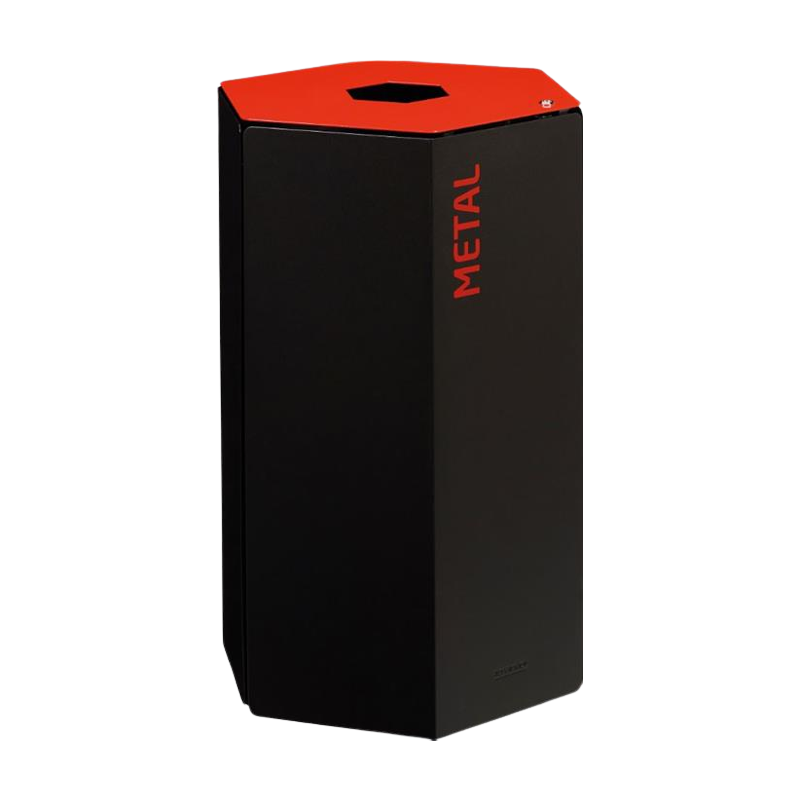Borne de Tri sélectif Hexatri avec Serrure de capacité de 50 Litres