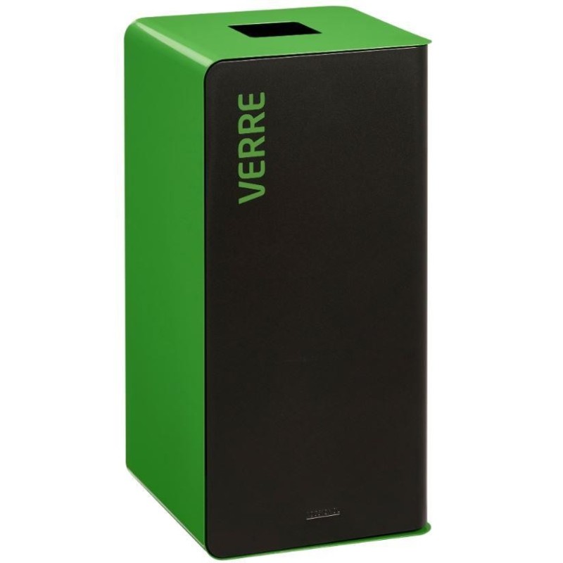 Borne de tri sélectif CUBATRI 40L noire ou blanche - Rossignol