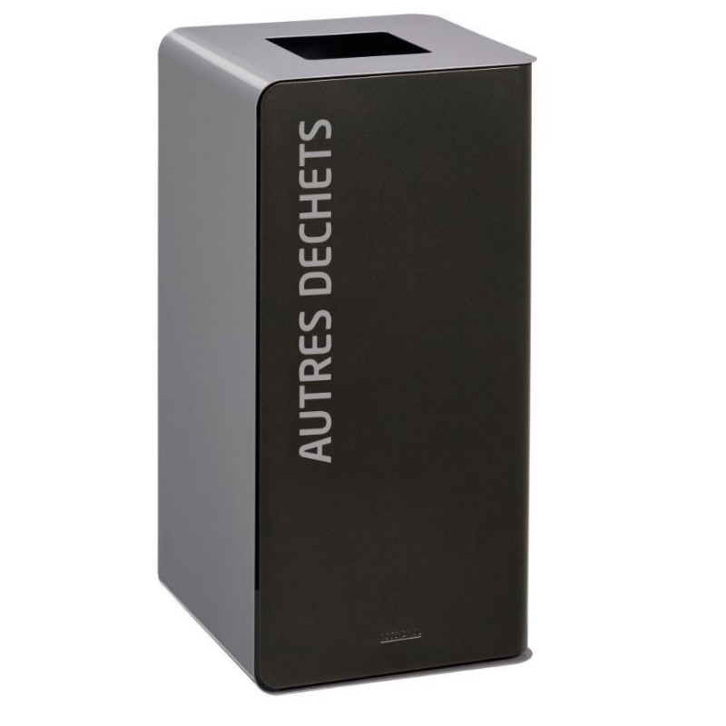 Borne de tri sélectif CUBATRI 40L noire ou blanche - Rossignol