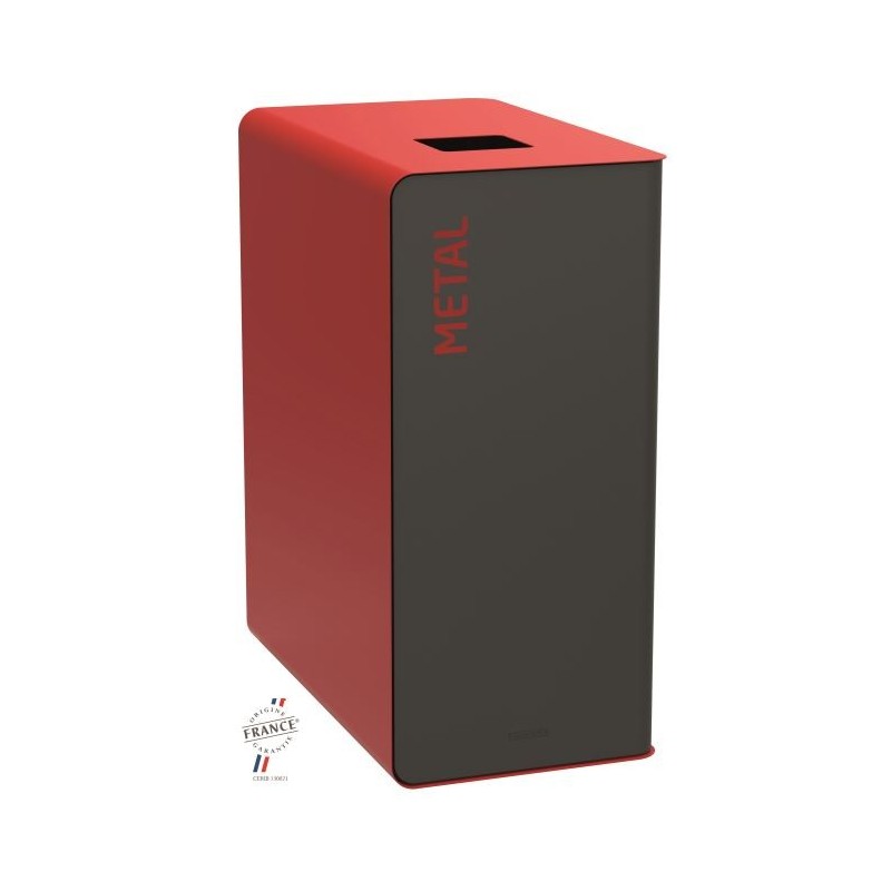 Borne de tri sélectif CUBATRI 90L noire ou blanche - Rossignol
