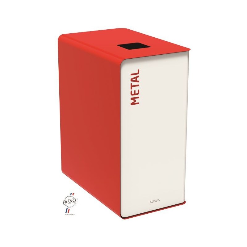 Borne de tri sélectif CUBATRI 90L noire ou blanche - Rossignol