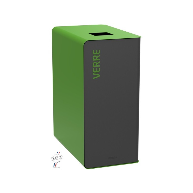 Borne de tri sélectif CUBATRI 90L noire ou blanche - Rossignol