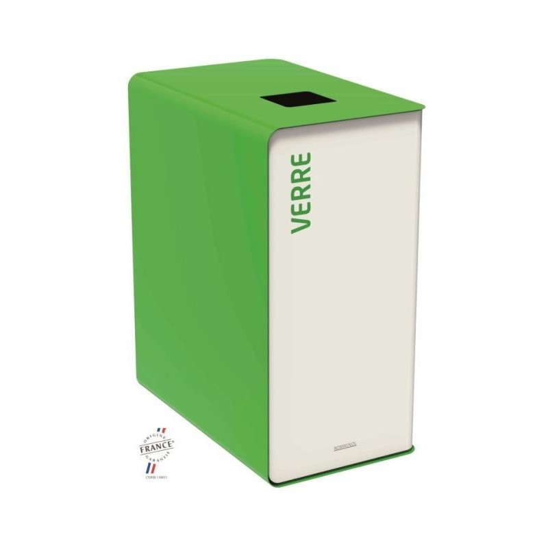 Borne de tri sélectif CUBATRI 90L noire ou blanche - Rossignol