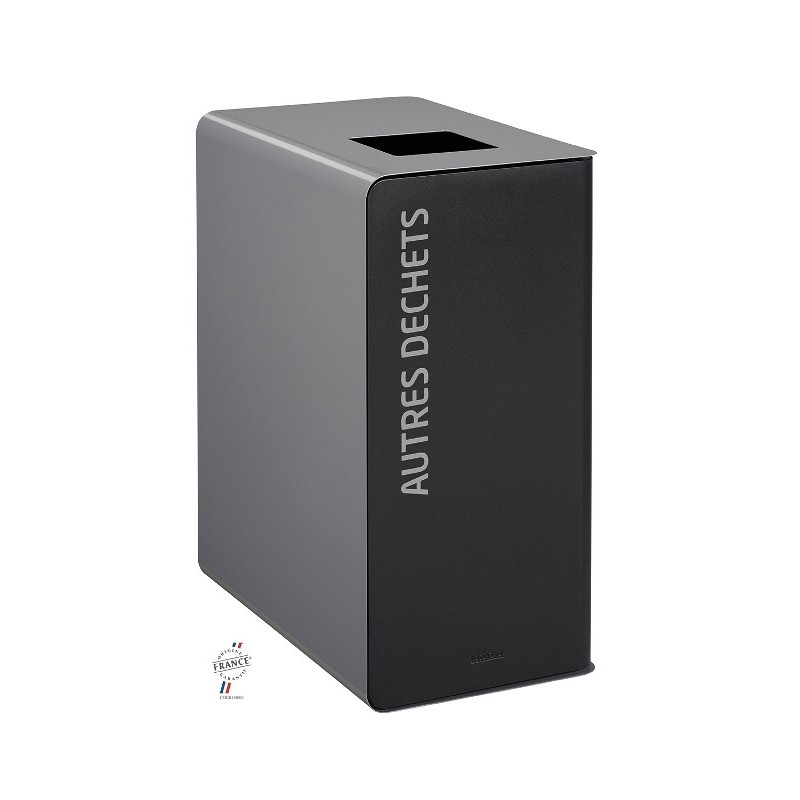 Borne de tri sélectif CUBATRI 90L noire ou blanche - Rossignol