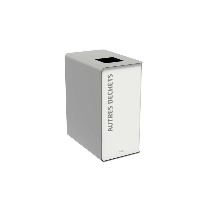 Borne de tri sélectif CUBATRI 90L noire ou blanche - Rossignol