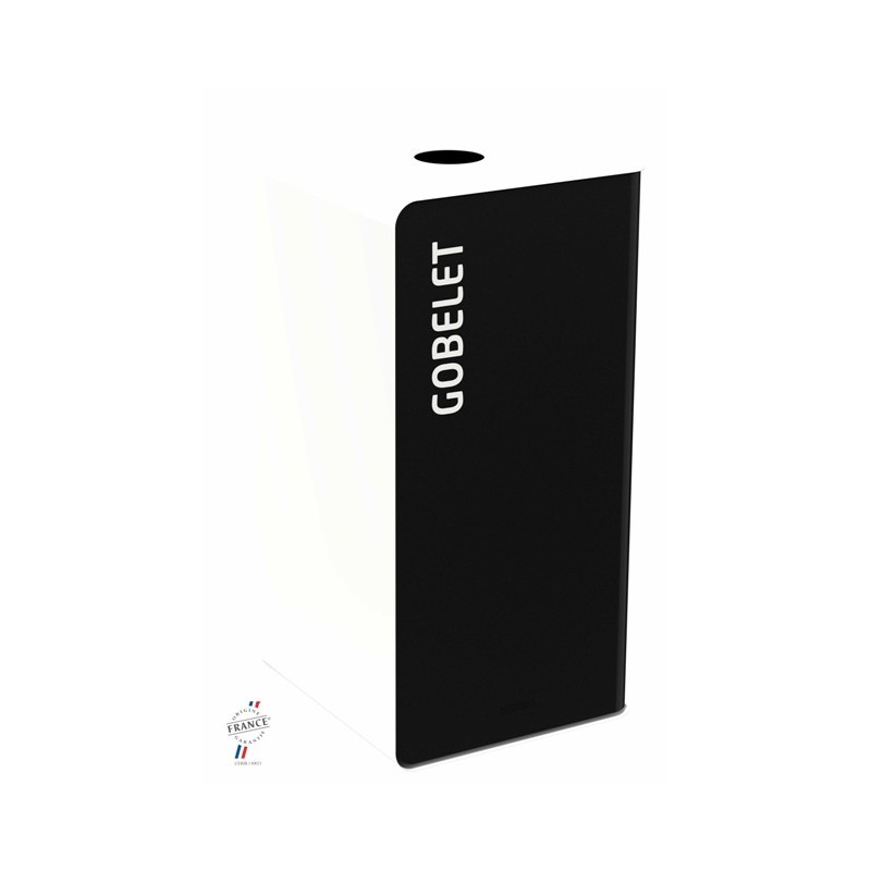 Borne de tri sélectif CUBATRI 90L noire ou blanche - Rossignol