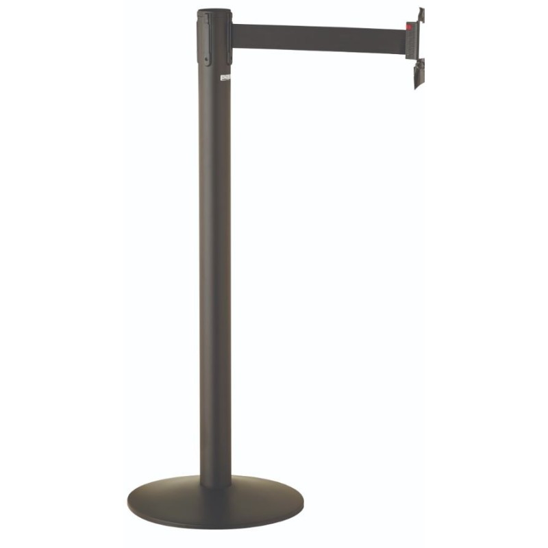 Poteau à Sangle 3m – Guidage & Délimitation Inox, Bleu ou Noir | Agenc'Mag