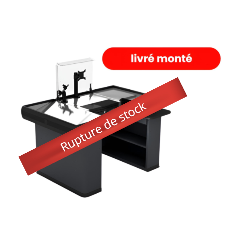 Meuble de caisse 1500 compacte monté