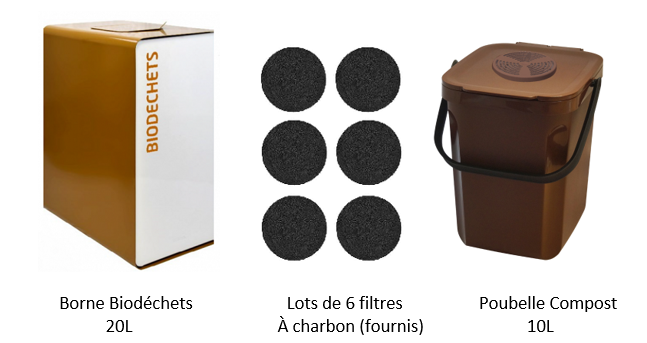 Poubelle pour compost & biodéchets 10L Rossignol